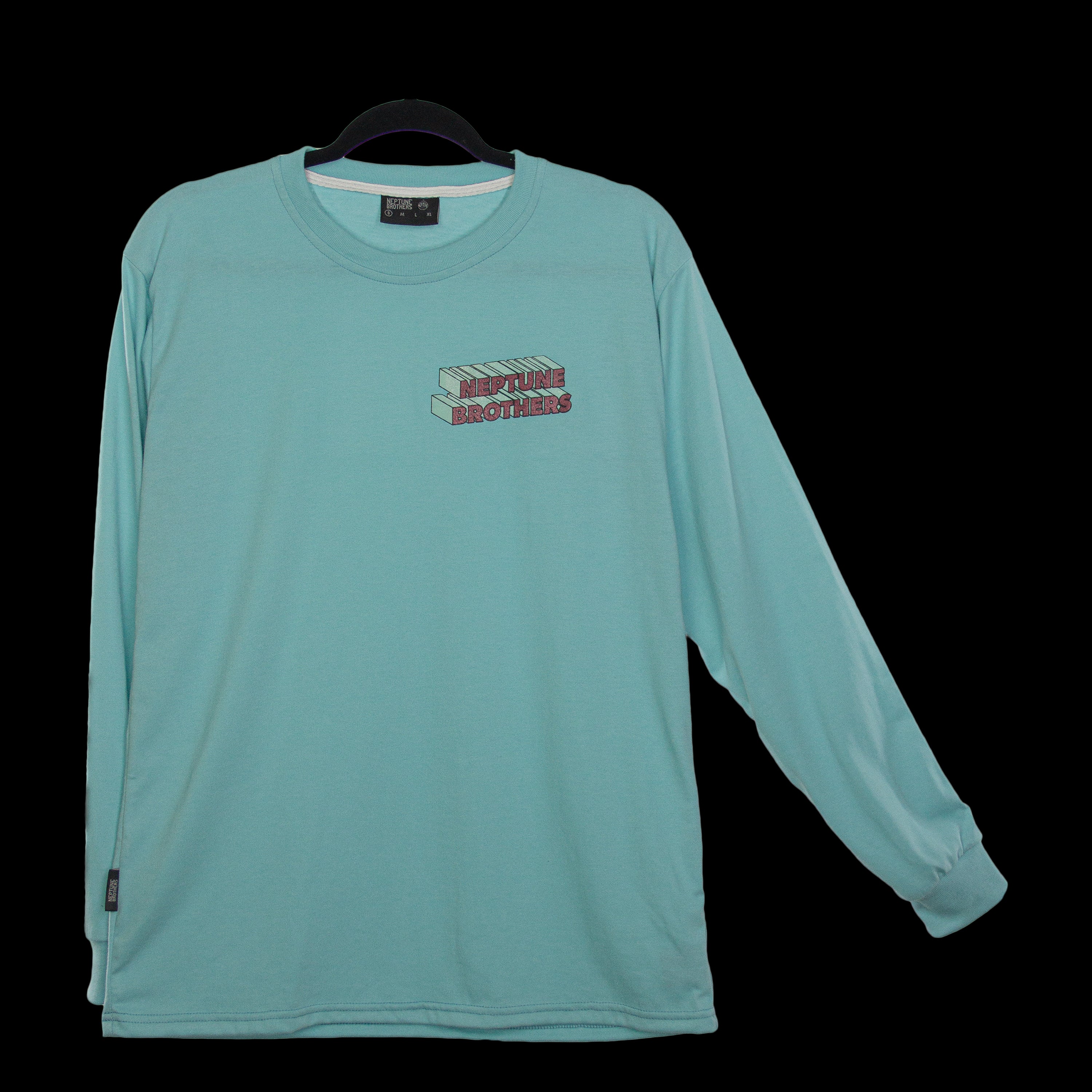 Aqua Long Sleeve T-Shirt Dark” Edition Neptune Brothers